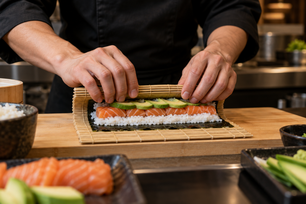 Préparation artisanale des sushis Ramen Toi