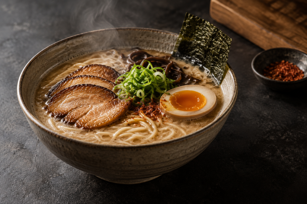 Ramen Niboshi Paitan Miso, signature Ramen Toi
